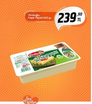 Yörükoğlu Kaşar Peyniri 600 Gr
