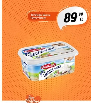 Yörükoğlu Süzme Peynir 450 Gr