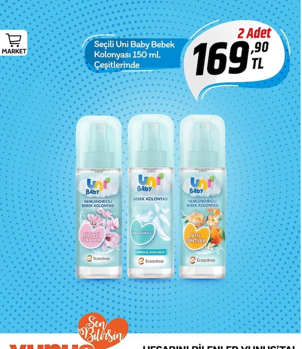 Seçili Uni Baby Bebek Kolonyası 150 Ml