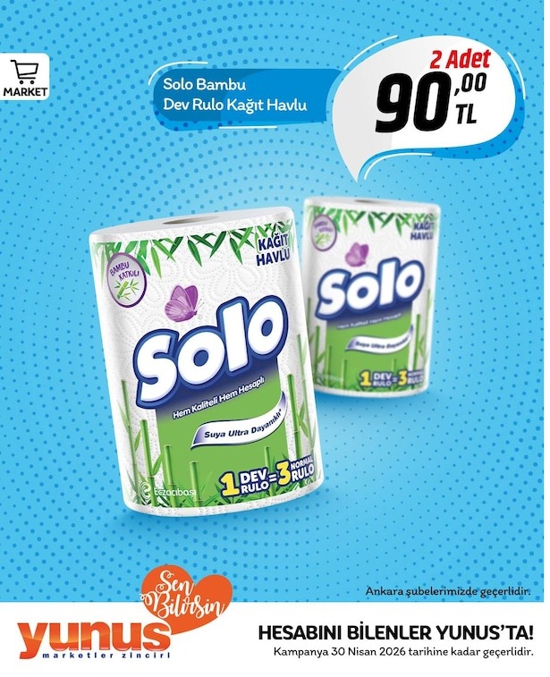 Solo Bambu Dev Rulo Kağıt Havlu