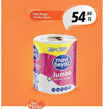 Mavi Beyaz Jumbo Havlu