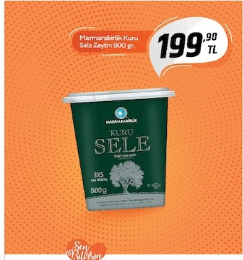 Marmarabirlik Kuru Sele Zeytin 800 Gr