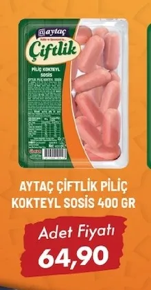 Aytaç Çi̇Ftli̇K Pi̇Li̇Ç Kokteyl Sosi̇S 400 Gr