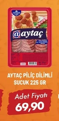 Aytaç Pi̇Li̇Ç Di̇Li̇Mli̇ Sucuk 225 Gr