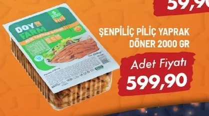 Doy Farm Şenpiliç Piliç Yaprak Döner 2000 Gr