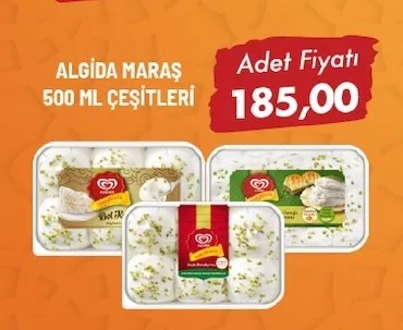 Algida Maraş 500 Ml Çeşitleri