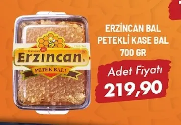 Erzi̇Ncan Bal Petekli̇ Kase Bal 700 Gr