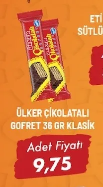 Ülker Çi̇Kolatali Gofret 36 Gr Klasi̇K
