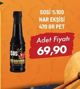 Sosi %100 Nar Ekşisi 470 Gr Pet