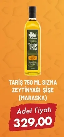 Tariş 750 Ml Sizma Zeyti̇Nyaği Şi̇Şe (Maraska)