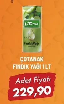 Çotanak Findik Yaği 1 Lt