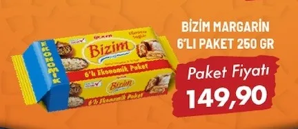 Bi̇Zi̇M Margari̇N 6'Li Paket 250 Gr