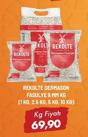 Rekolte Dermason Fasulye 9 Mm Kg