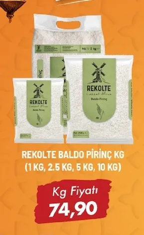 Rekolte Baldo Pirinç Kg