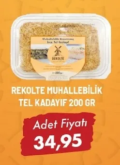 Rekolte Muhallebilik Tel Kadayıf 200 Gr
