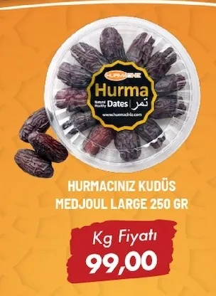 Hurmacınız Kudüs Medjoul Large 250 Gr