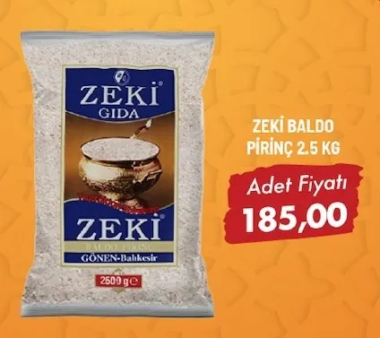 Zeki Baldo Pirinç 2.5 Kg