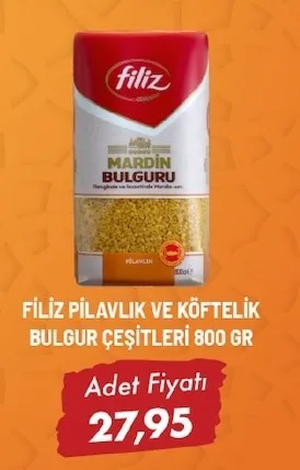 Filiz Pilavlık Ve Köftelik Bulgur Çeşitleri 800 Gr