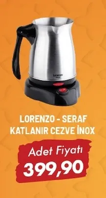Lorenzo - Seref Katlanır Cezve Inox