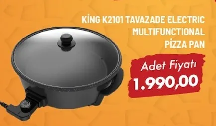 King K2101 Tavazade Electric Multifunctional Pizza Pan