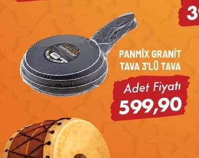 Panmi̇X Grani̇T Tava 3'Lü Tava