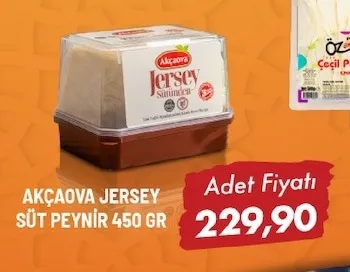 Akcaova Jersey Süt Peyni̇R 450 Gr