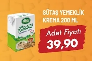 Sütaş Yemekli̇K Krema 200 Ml