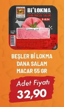 Beşler Bi Lokma Dana Salam Macar 55 Gr