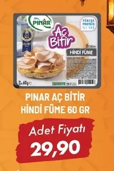 Pınar Aç Bitir Hindi Füme 60 Gr