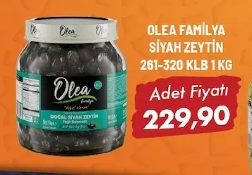 Olea Familya Siyah Zeytin 261-320 Klb 1 Kg