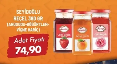 Seyi̇Doğlu Reçel 380 Gr (Ahududu-Böğürtlen-Vi̇Şne Hari̇Ç)