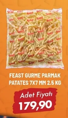 Feast Gurme Parmak Patates 7X7 Mm 2.5 Kg