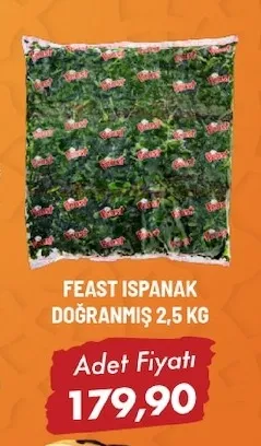 Feast Ispanak Doğranmış 2,5 Kg