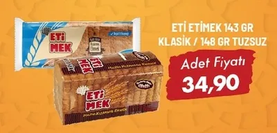 Eti Etimek 143 Gr Klasik / 148 Gr Tuzsuz
