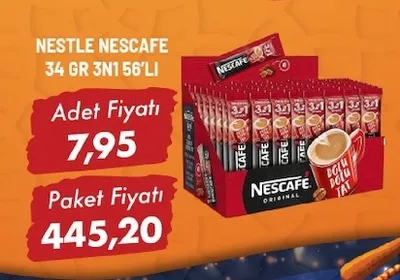 Nestle Nescafe 3'Ü 1 Arada 34 Gr 56'Lı