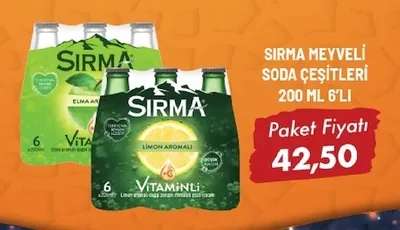 Sırma Meyveli Soda Çeşitleri 200 Ml 6'Lı