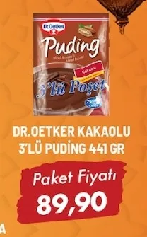 Dr.Oetker Kakaolu 3'Lü Puding 441 Gr