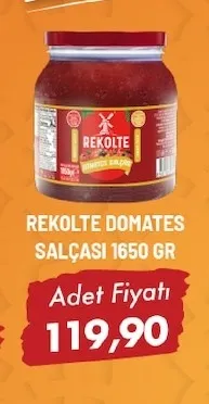 Rekolte Domates Salçası 1650 Gr