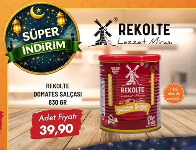 Rekolte Domates Salçası 830 Gr