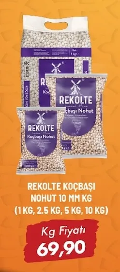 Rekolte Koçbaşı Nohut 10 Mm Kg