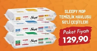 Sleepy Mop Temizlik Havlusu 50'Li Çeşitleri