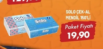 Solo Çek-Al Mendil 150'Li