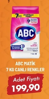 Abc Matik 7 Kg Canli Renkler