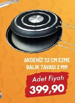 Akdeni̇Z 32 Cm Ezme Balik Tavasi 2 Mm