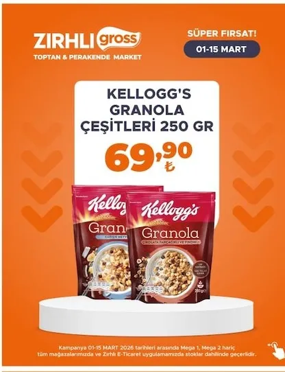 Kellogg'S Granola Çeşitleri 250 Gr