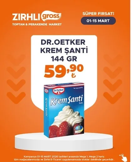 Dr.Oetker Krem Şanti 144 Gr