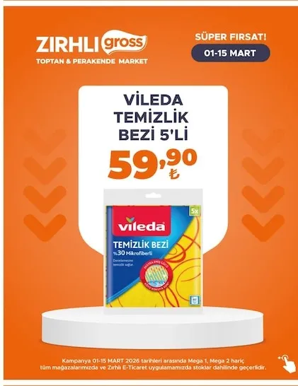 Vileda Temizlik Bezi 5'Li