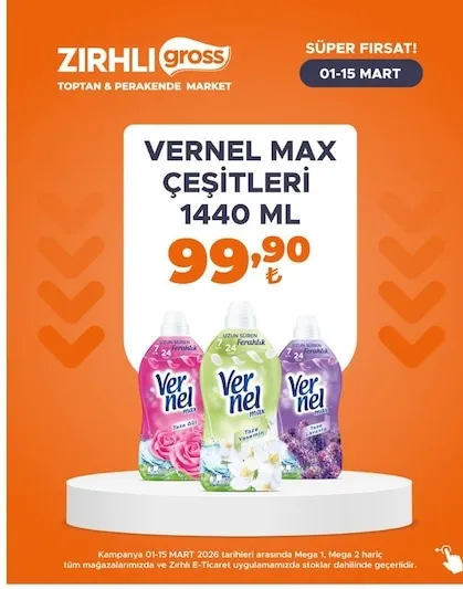 Vernel Max Çeşitleri 1440 Ml