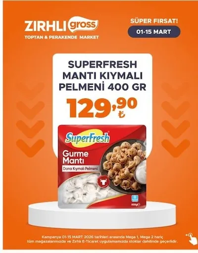 Superfresh Manti Kiymali Pelmeni 400 Gr