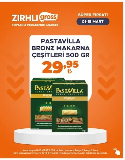 Pastavilla Bronz Makarna Çeşitleri 500 Gr